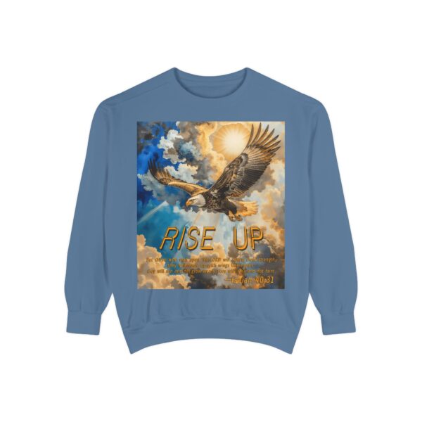 Sweatshirt Unisex Inspirational-with our "RISE UP" 'soaring eagle' design with Isaiah 40:31! Faith Apparel Gospel Fashion Jumper, Pullover - Image 30