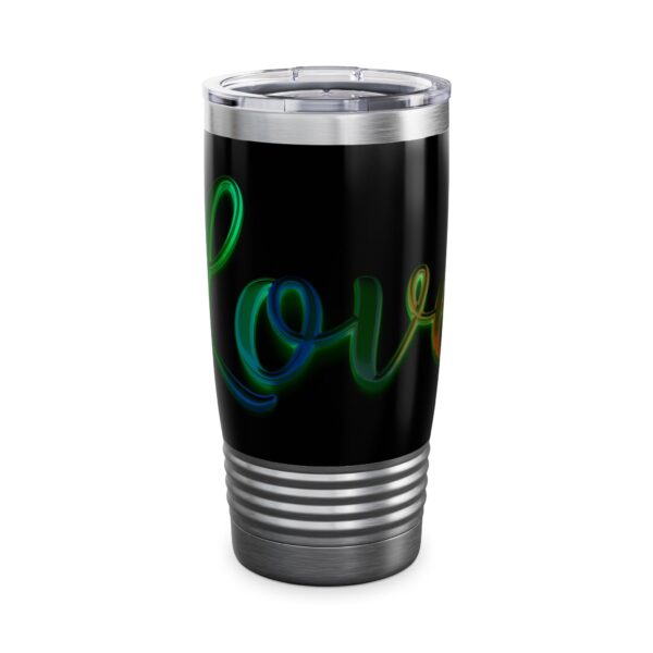 Our inspirational "Love" 'light in darkness' Design Tumbler | 20oz Inspirational Travel Mug, Motivational Drinkware, Perfect for Gifting - Image 7