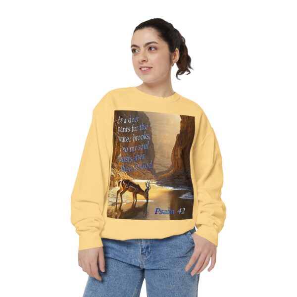 Sweatshirt Unisex with our inspirational Psalm 42 'As a Deer Pants' design! Faith Apparel Gospel Fashion Jumper, Pullover - Image 16