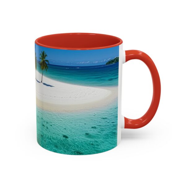 Our inspirational "Five Palm Island" Ceramic Accent Coffee Mug Design is Perfect for Wedding Gifts, Inspirational Decor - Image 14