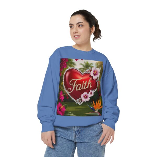 Sweatshirt Unisex Inspirational-With our "FAITH" 'Solid Red Heart' design! Beauty of Creation Tropical Beach Comfort, Jumper, Gift - Image 20