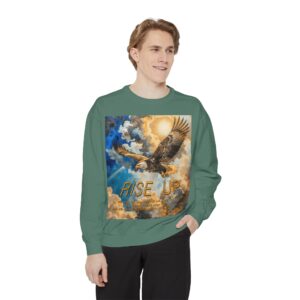 Sweatshirt Unisex Inspirational-with our "RISE UP" 'soaring eagle' design with Isaiah 40:31! Faith Apparel Gospel Fashion Jumper, Pullover