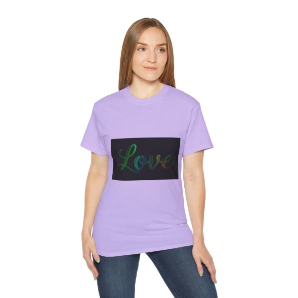 Our inspirational "Love" 'light in darkness' Design!! on a Christian Unisex Cotton T-Shirt, Faith Spiritual Apparel, Love Gift - Image 26