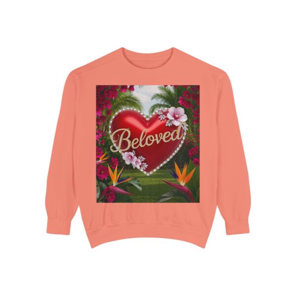Sweatshirt Unisex Inspirational-Our "Beloved" 'Solid Red Heart' design! Christian Virtues Uplifting Faith-Based Apparel Gospel Comfort - Image 6
