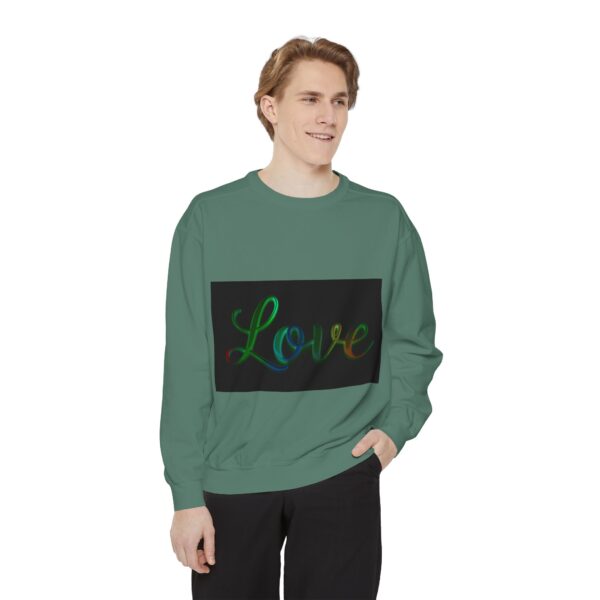 Sweatshirt Unisex with our inspirational  "Love" 'light in darkness' Design!! Faith Apparel Gospel Fashion Jumper, Pullover - Image 6