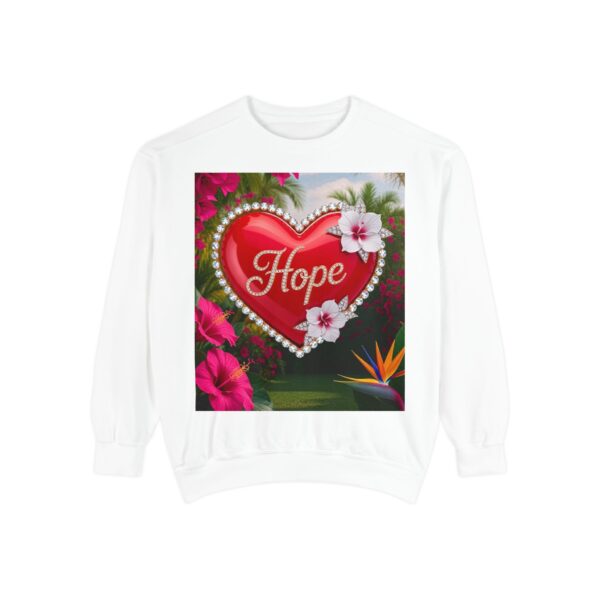 Sweatshirt Unisex Inspirational-With Our Beautiful "Hope" 'Solid Red Heart' Design- Faith Apparel Unisex Jumper Religious Gift, Comfort Wear, Gospel Fashion