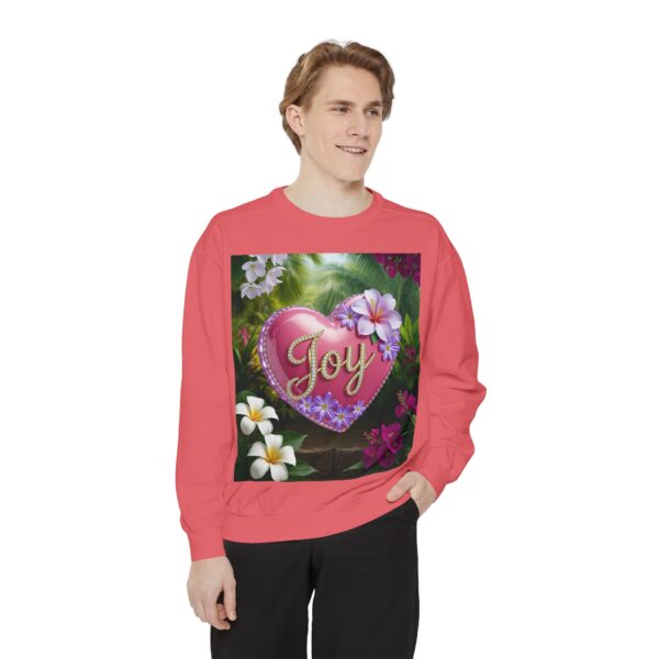 Sweatshirt Unisex with our Inspirational "Joy" 'Solid Pink Heart' Design! Faith Apparel Gospel Fashion Jumper, Pullover - Image 42