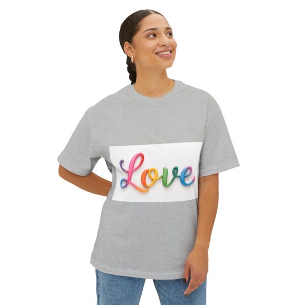 Our "Love" design on a Unisex Tee, Inspirational Oversized Box Tshirt, Religious Graphic Top, Travel Bible Verse Apparel - Image 31