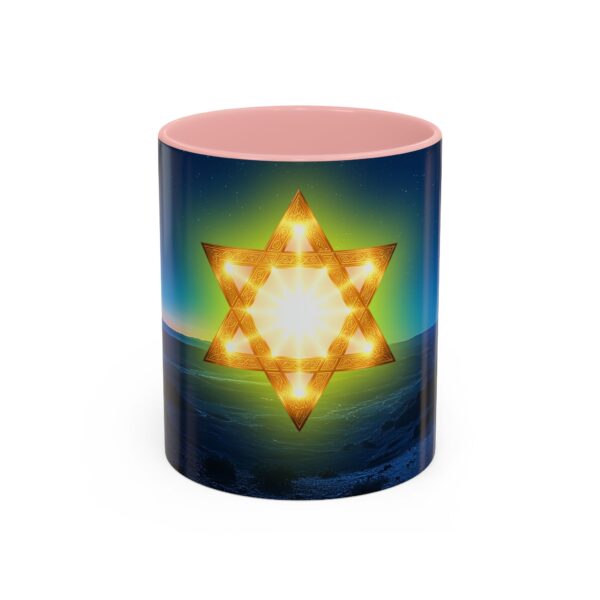 Our inspirational 'Star of David over Israel' Ceramic Accent Coffee Mug Design is Perfect for Wedding Gifts, Inspirational Decor - Image 9