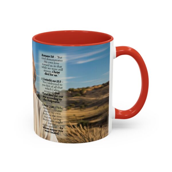 Our inspirational "Just Jesus" and Verses on Salvation Ceramic Accent Coffee Mug Design is Perfect for Wedding Gifts, Inspirational Decor - Image 14