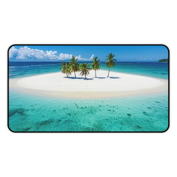 Inspirational Desk Mat 'Five Palm Island' - Mouse Pad, Office Decor Desk Accessory, Gaming Pad, Computer Mat, Non-Slip - Image 4
