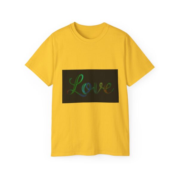 Our inspirational "Love" 'light in darkness' Design!! on a Christian Unisex Cotton T-Shirt, Faith Spiritual Apparel, Love Gift - Image 13