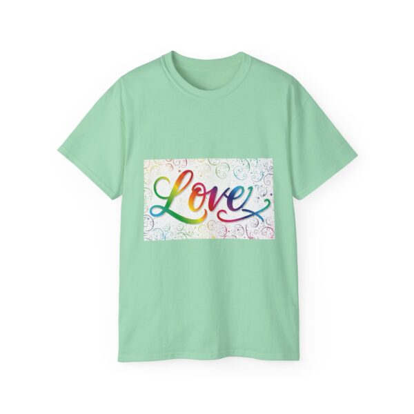 Our inspirational "Love" 'spirals' Design!! on a Christian Unisex Cotton T-Shirt, Faith Spiritual Apparel, Love Gift - Image 15
