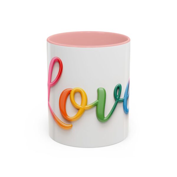 Our inspirational "Love" Ceramic Accent Coffee Mug Design is Perfect for Wedding Gifts, Inspirational Decor - Image 9