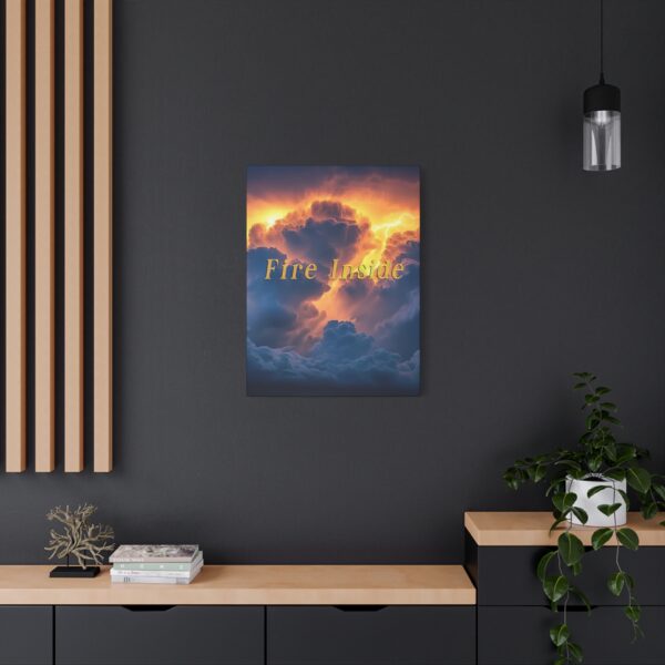 Inspirational matte Canvas Wall Art, with 'Storm Light' "Fire Inside" design! Beauty of Creation Tropical Storm Home Decor Uplifting Artwork - Image 9