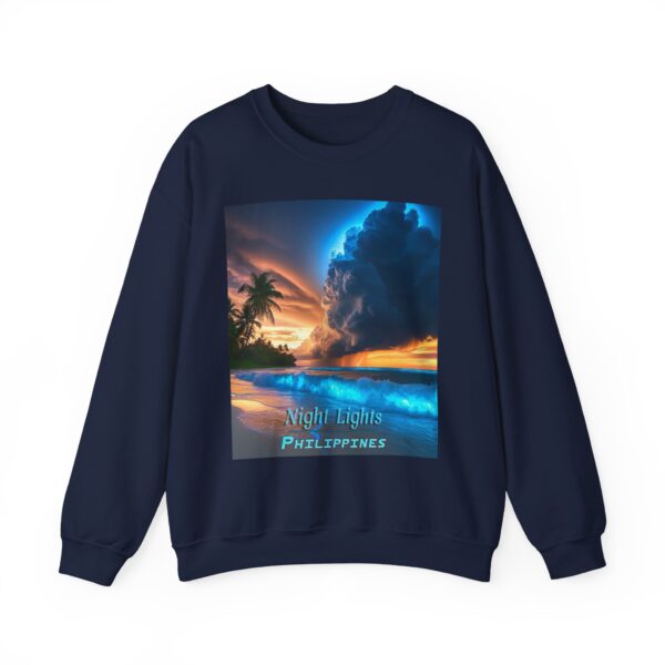 Crewneck Sweatshirt with our "Night Lights-Philippines" design! Tropical Beach Beauty of Creation Inspirational Sweatshirt Unisex - Image 26
