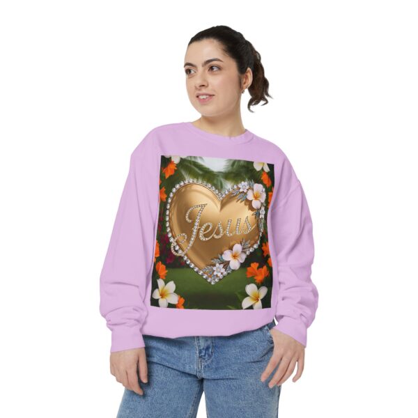 Sweatshirt Unisex with our Inspirational "Jesus" 'Diamond Ring-Solid Gold Heart' Design! Faith Apparel Gospel Fashion - Image 42