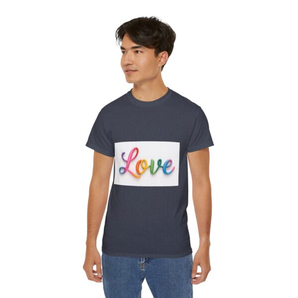 Our inspirational "Love" Design!! on a Christian Unisex Cotton T-Shirt, Faith Spiritual Apparel, Love Gift - Image 22