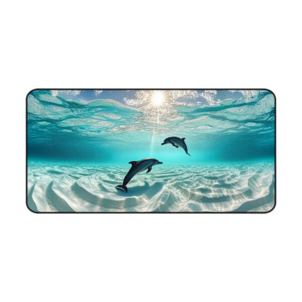 Inspirational Desk Mat 'Dolphins at Rest' - Mouse Pad, Office Decor Desk Accessory, Gaming Pad, Computer Mat, Non-Slip, Beauty of Nature - Image 7