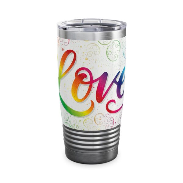 Our inspirational "Love" 'spirals' Design Tumbler | 20oz Inspirational Travel Mug, Motivational Drinkware, Perfect for Gifting - Image 7