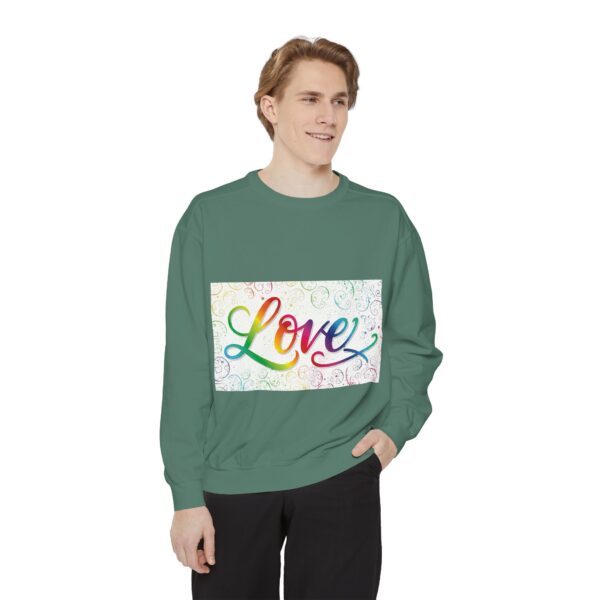 Sweatshirt Unisex our inspirational "Love" 'spirals' design. Faith Apparel Gospel Fashion Jumper, Pullover - Image 4