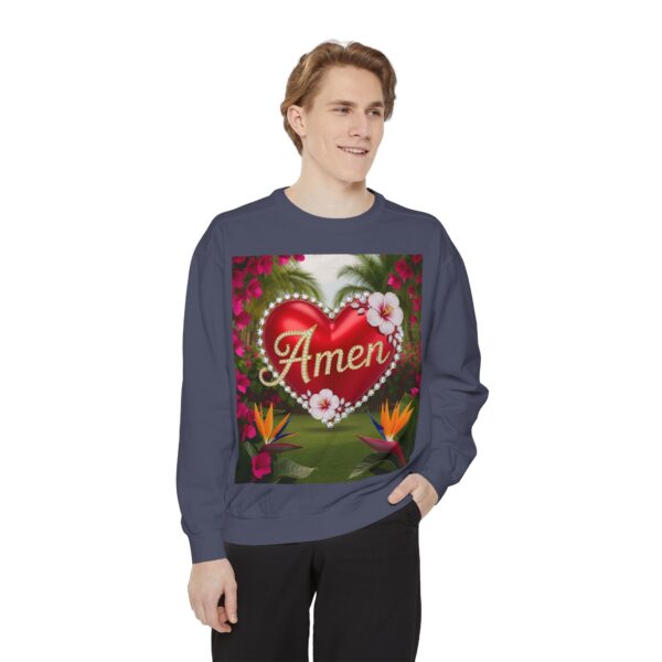Sweatshirt Unisex Inspirational-With our beautiful "Amen" 'Solid Red Heart'- Faith Apparel, Unisex Top, Religious Gift, Comfort Wear, Church Event Style - Image 26