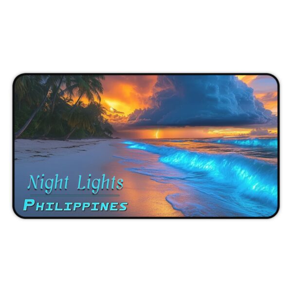 Inspirational Desk Mat 'Night Lights-Philippines' Mouse Pad, Office Decor Desk Accessory Gaming Pad Computer Mat, Non-Slip, Beauty of Nature - Image 4
