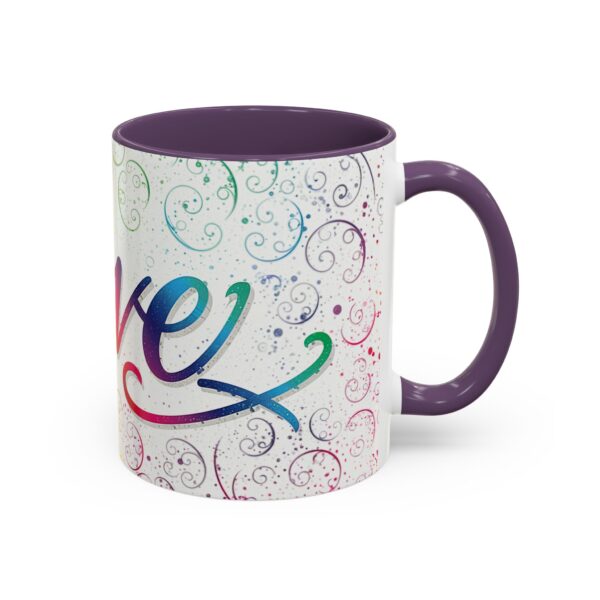 Our inspirational "Love" 'spirals' Ceramic Accent Coffee Mug Design is Perfect for Wedding Gifts, Inspirational Decor - Image 46