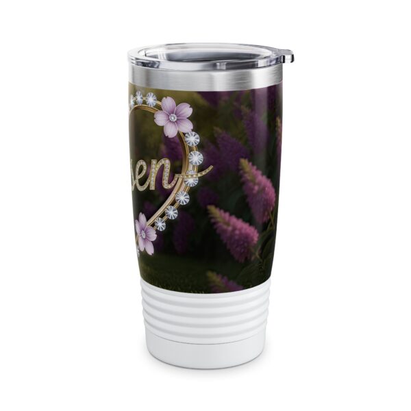 Our "Beloved" 'Diamond Ring Heart' Tumbler | 20oz Inspirational Travel Mug, Motivational Drinkware, Perfect for Gifting - Image 4