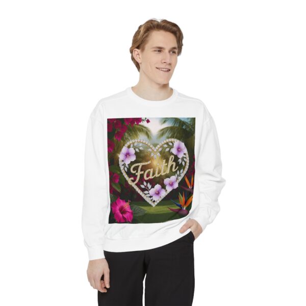 Sweatshirt Unisex Inspirational "Faith" 'Diamond Ring Heart' Christian Virtues Uplifting Faith-Based Apparel Gospel Encouragement Comfort - Image 7