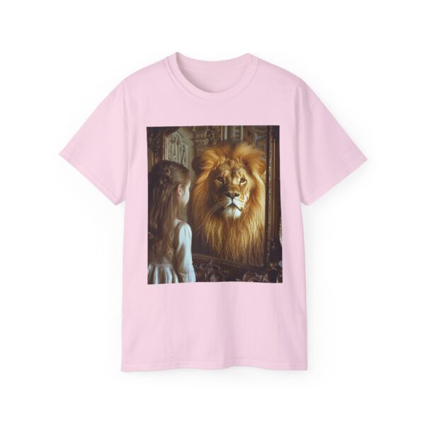 Our 'Lion in the Mirror' Inspirational Design Christian Faith Apparel Unisex Cotton T-Shirt Vintage, Lion of Judah and Aslan-Inspired Gift - Image 25