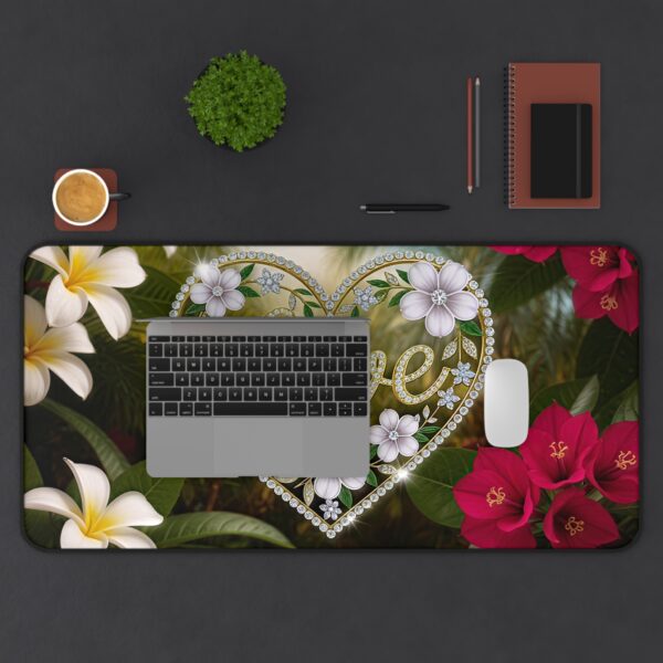 Inspirational Desk Mat "Love" 'Diamond Ring Heart' - Mouse Pad, Office Decor Desk Accessory, Gaming Pad, Computer Mat, Non-Slip - Image 7