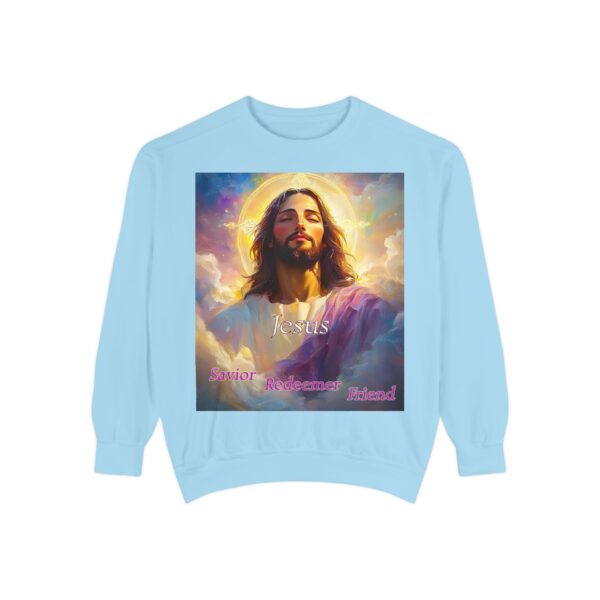 Sweatshirt Unisex our inspirational 'Jesus: Savior, Redeemer, Friend' design! Faith Apparel Gospel Fashion Jumper, Pullover - Image 28