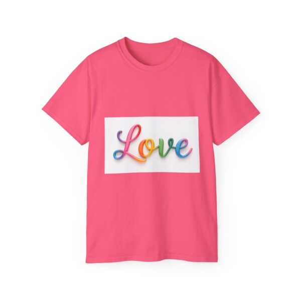 Our inspirational "Love" Design!! on a Christian Unisex Cotton T-Shirt, Faith Spiritual Apparel, Love Gift - Image 27