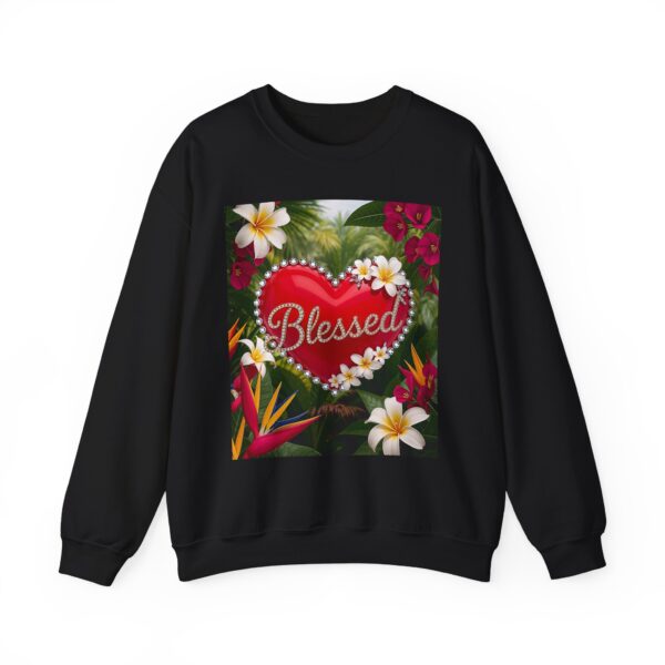 Crewneck Sweatshirt-with our Inspirational "Blessed" 'Solid Red Heart' Design!! Vintage Inspired Faith Apparel, Gospel Fashion Unisex Heavy - Image 8