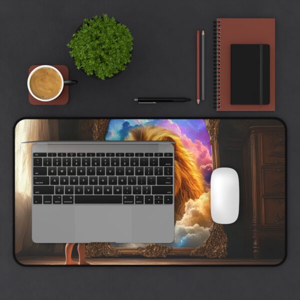 Inspirational Desk Mat 'Benji's Reflection' Biblical Fantasy. Mouse Pad, Office Decor Desk Accessory, Gaming Pad, Computer Mat, Non-Slip - Image 5