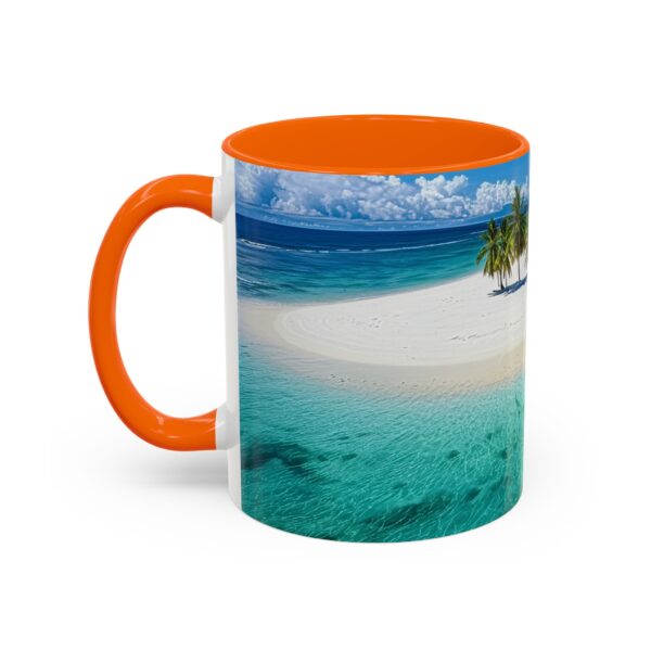 Our inspirational "Five Palm Island" Ceramic Accent Coffee Mug Design is Perfect for Wedding Gifts, Inspirational Decor - Image 43