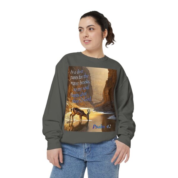 Sweatshirt Unisex with our inspirational Psalm 42 'As a Deer Pants' design! Faith Apparel Gospel Fashion Jumper, Pullover - Image 18