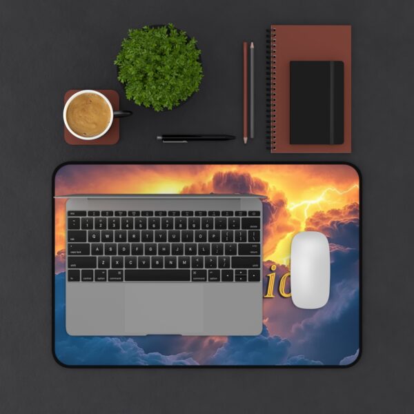 Inspirational Desk Mat 'Storm Light' "Fire Inside" - Mouse Pad Office Decor Desk Accessory Gaming Pad Computer Mat Non-Slip Beauty of Nature - Image 2