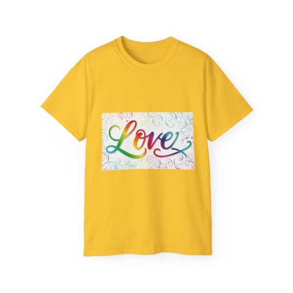 Our inspirational "Love" 'spirals' Design!! on a Christian Unisex Cotton T-Shirt, Faith Spiritual Apparel, Love Gift - Image 13
