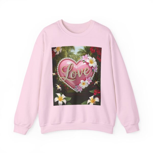 Crewneck Sweatshirt-with our inspirational "Love" 'Solid Pink Heart' Design!! Vintage Inspired Faith Apparel, Gospel Fashion Unisex Heavy - Image 19