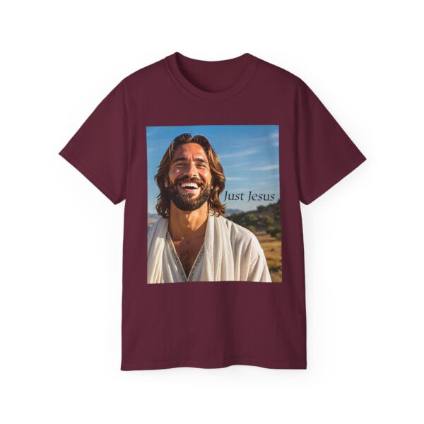 Our inspirational "Just Jesus" Design!! on a Christian Unisex Cotton T-Shirt, Faith Spiritual Apparel, Love Gift - Image 9