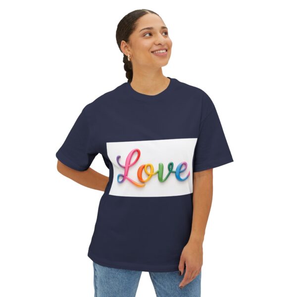 Our "Love" design on a Unisex Tee, Inspirational Oversized Box Tshirt, Religious Graphic Top, Travel Bible Verse Apparel - Image 35