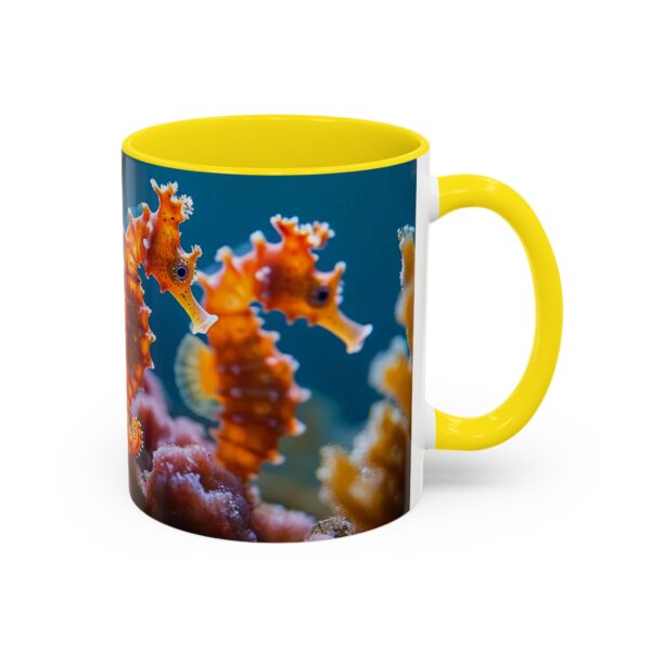 Our 'Seahorses' design Accent Coffee Mug, Perfect for Wedding Gifts, Inspirational Decor Beauty of God's Creation Tea Ceramic - Image 50