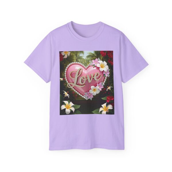 Our inspirational "Love" 'Solid Pink Heart' Design! on a Christian Unisex Cotton T-Shirt, Faith Spiritual Apparel, Love Gift - Image 25