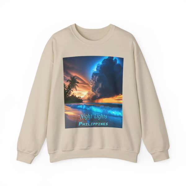 Crewneck Sweatshirt with our "Night Lights-Philippines" design! Tropical Beach Beauty of Creation Inspirational Sweatshirt Unisex