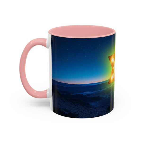 Our inspirational 'Star of David over Israel' Ceramic Accent Coffee Mug Design is Perfect for Wedding Gifts, Inspirational Decor - Image 11