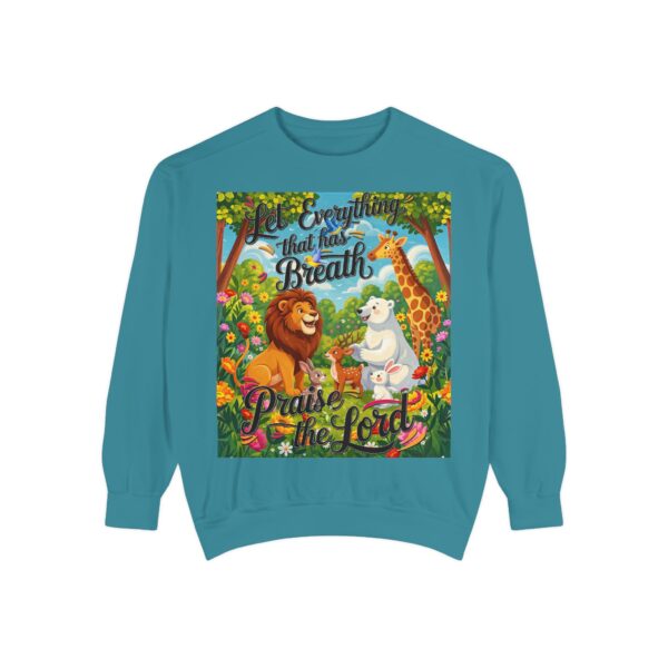 Sweatshirt Unisex with our inspirational "Let Everything that has Breath Praise the Lord!" Design! Faith Apparel Gospel Fashion Jumper, Pullover - Image 23