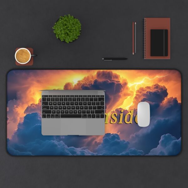 Inspirational Desk Mat 'Storm Light' "Fire Inside" - Mouse Pad Office Decor Desk Accessory Gaming Pad Computer Mat Non-Slip Beauty of Nature - Image 8