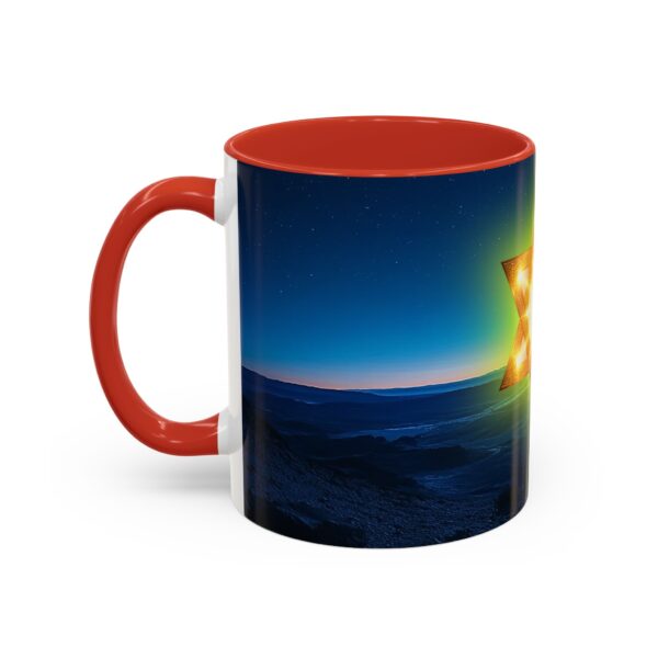 Our inspirational 'Star of David over Israel' Ceramic Accent Coffee Mug Design is Perfect for Wedding Gifts, Inspirational Decor - Image 15